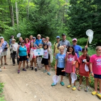 The participants at our Sawyer Brook Headwaters dragonfly event say, "Wish You Were Here"!
